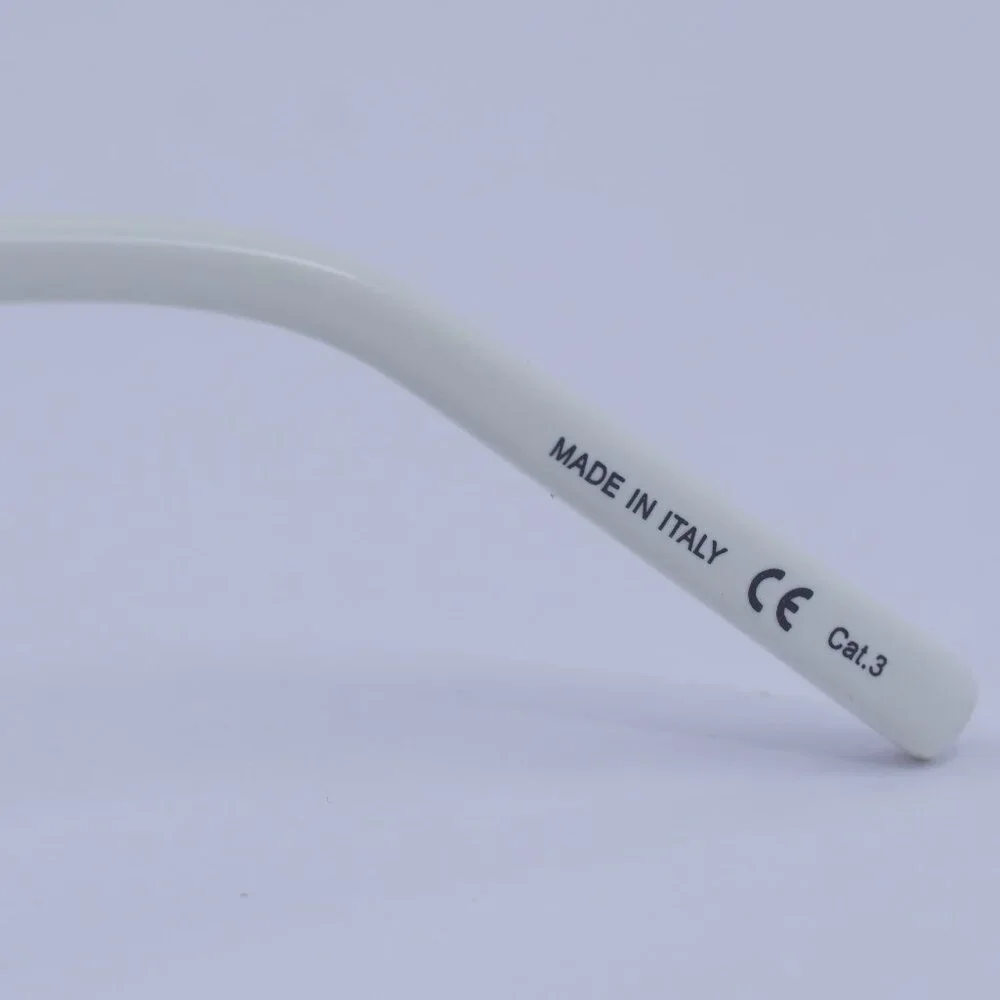 Saint Laurent SL108 011 Sunglasses Ivory Browline Frame, Black Lenses - Picture 11 of 11